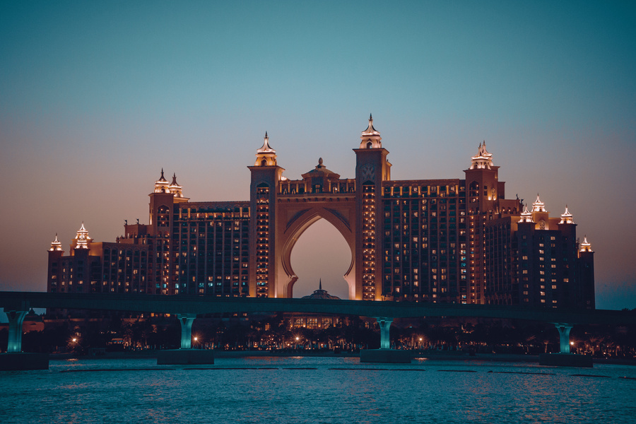 Atlantis The Palm During Night Sky